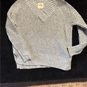 Hollister Gray Textured Knit Sweater